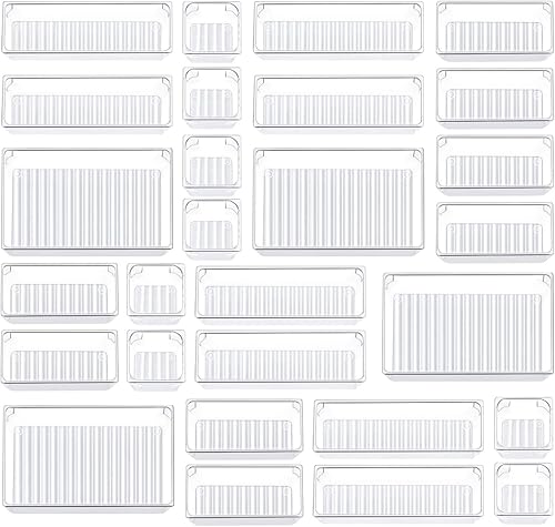 Miniatura 7 de Kootek - 9 Bandejas organizadoras de cajones de escritorio, en 4 tamaños, contenedores de plástico para guardar maquillaje, para los cajones del