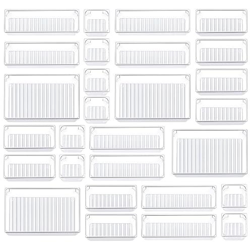 Kootek 28Pcs Drawer Organizer Set, 4-Size Bathroom Tray Makeup Desk