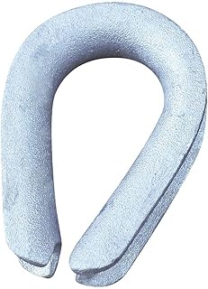 Crosby Heavy Wire Rope Thimble, 3/8 in, Steel Galvanized Steel 1037675-1 Each