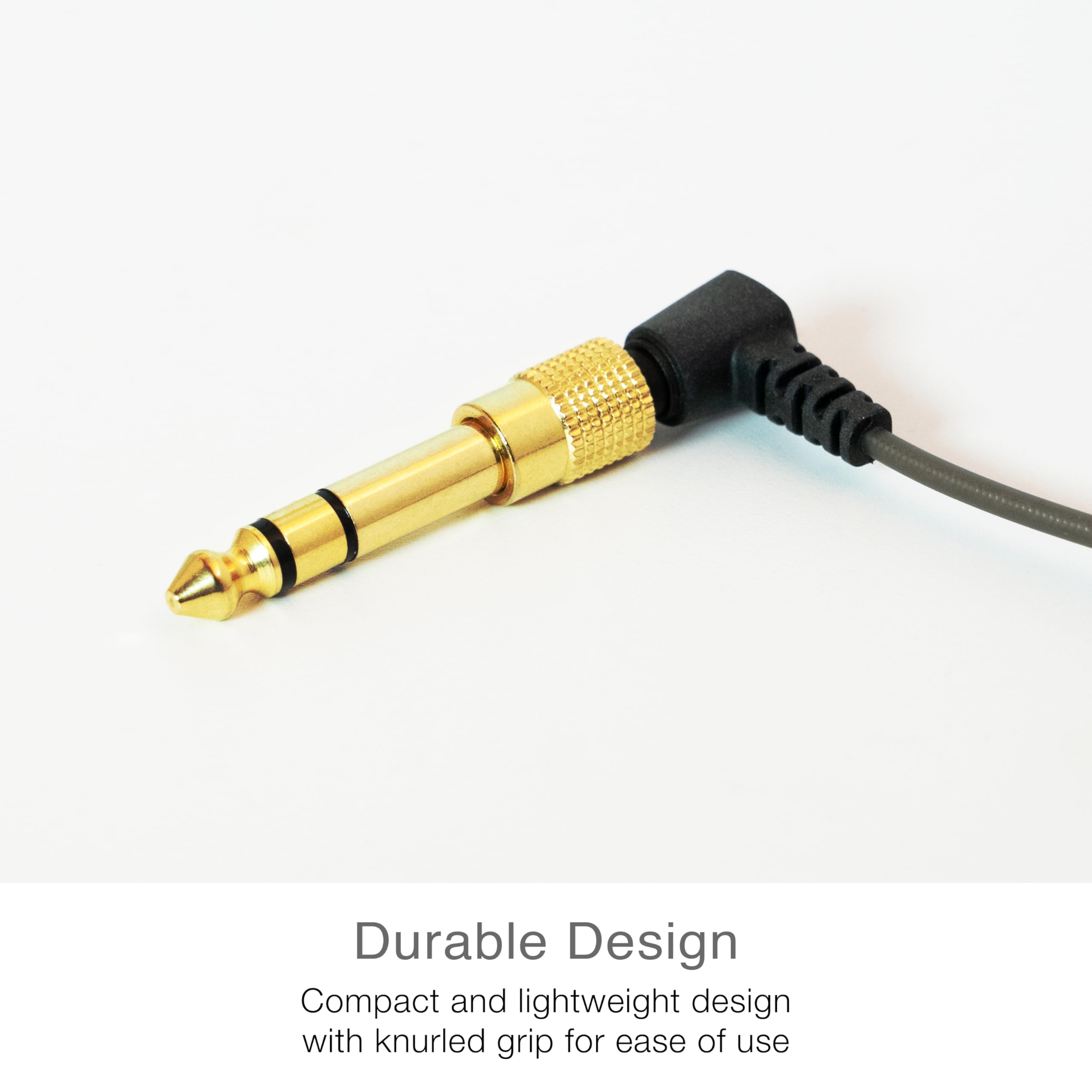 MEE audio Adaptador de audio estéreo de 1/4 pulgadas, convertidor de 3,5 mm hembra a macho de 6,3 mm, chapado en oro, compatible con TRS y TRRS para auriculares, adaptadores Bluetooth, cables AUX