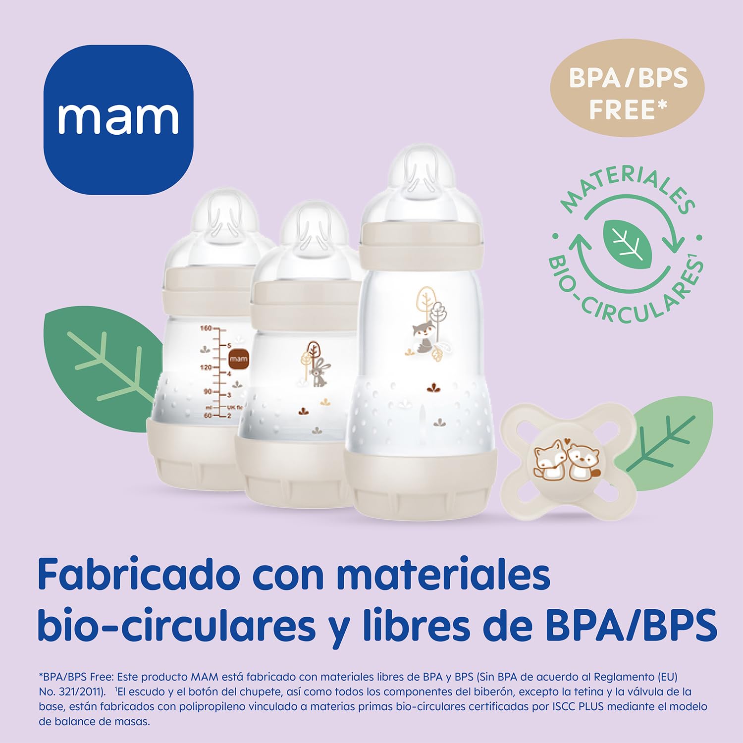 MAM Set de Recién Nacido, Set Regalo, Incluye: 2 Biberones Anticólico de 160ml, 1 Biberón Anticólico de 260ml, 1 Chupete Original Start, 1 Broche para Chupetes, a partir de 0 meses, Rosa