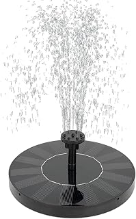 1.4W Solar Fountain,Solar Bird Bath Fountains with 6 Nozzles Fixer