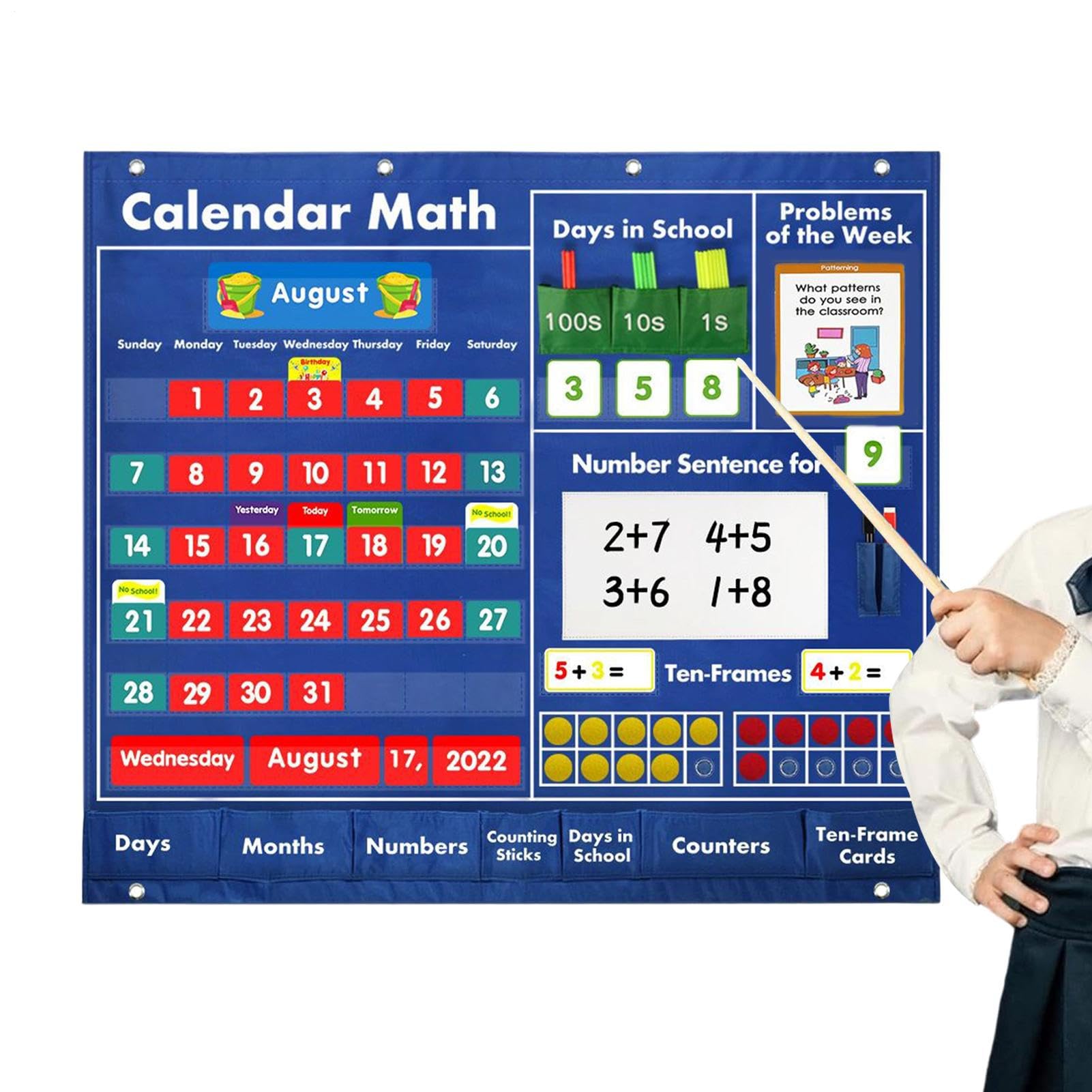 Tabellone Tascabile Attività Con Materiali Modulari | Materiali Didattici Con Tabellone A Tasche Per Bambini Ragazzi Ragazze Genitori Vacanza Aula Casa Scuola Materna Scuola