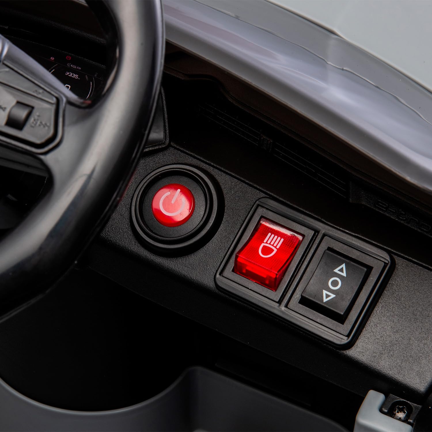 BRICOZONE Auto Elettrica per Bambini Audi SQ8 E-Tron 12V con Telecomando Parentale Soft Start Sedile in Pelle Ruote EVA Luci LED MP3 Porte Apribili Grigio