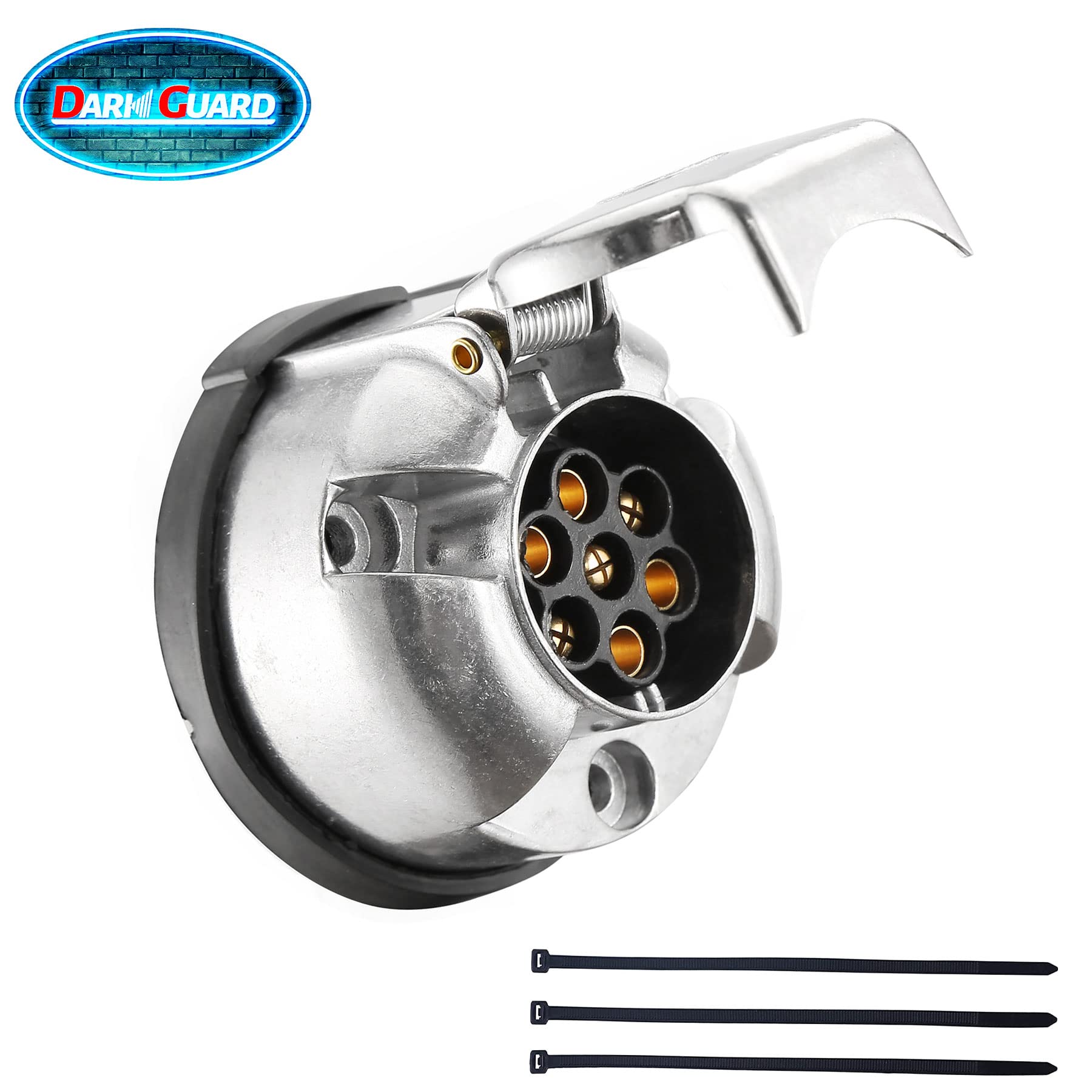 DARKGUARD Presa Rimorchio 7 Pin Impermeabile - Connettore 12V Per Auto E Caravan