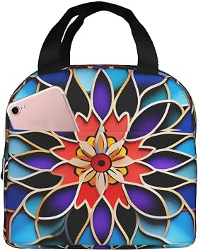 Lunch Bag Insulated Moroccan Color Lunch Box for Women Men Reusable Lunch Tote Cooler Bag for Office Picnic