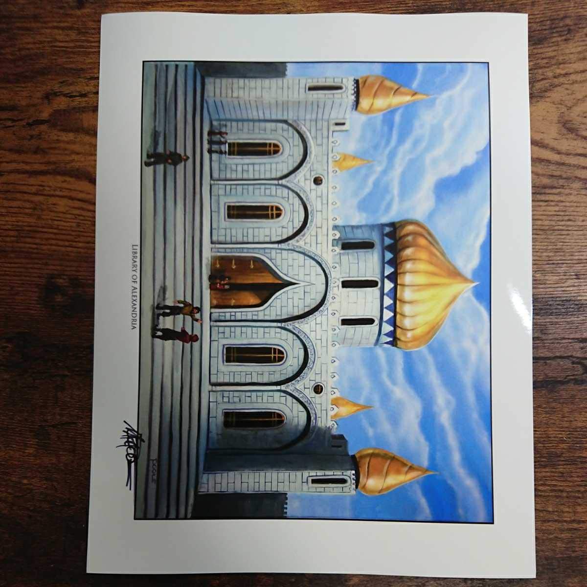 Library of Alexandria プレイマット MTG サイン入り