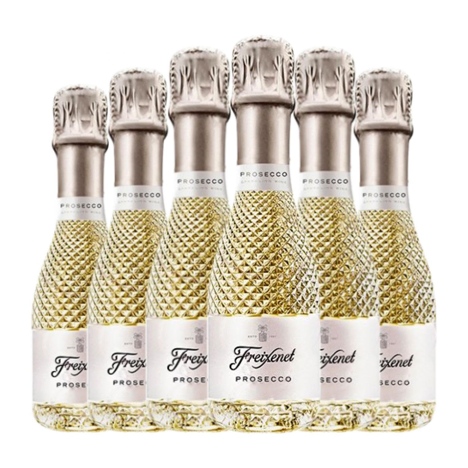 CavaFreixenetCava Glera Seco Prosecco Botellín 20 cl Espumoso blanco (Caja de 6 Botellín de 20 cl)