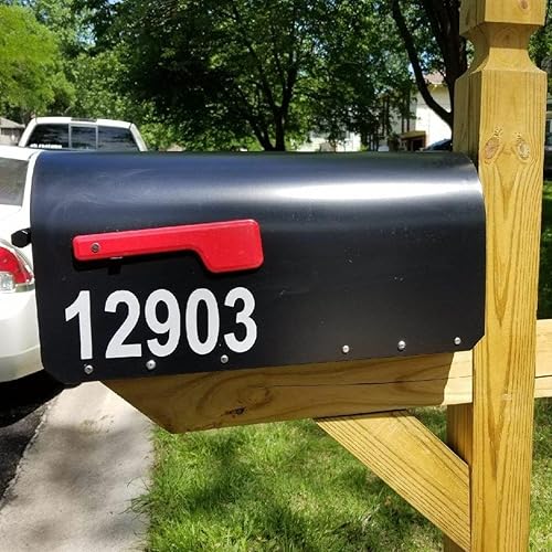 Miniatura 5 de Calcomanías reflectantes para números de buzón (0-9) incluyen 3 x 4 juegos de números de dirección de casa autoadhesivos impermeables para caja de