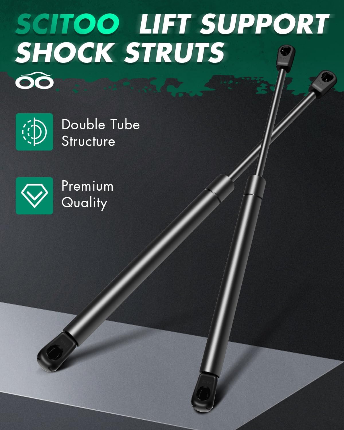 SCITOO Hood Struts fit for Acura for TL 2004 2005 2006 2007 2008 Front Lift Support Shocks 6351 PM3188 SG326009 14.06" 79Lbs