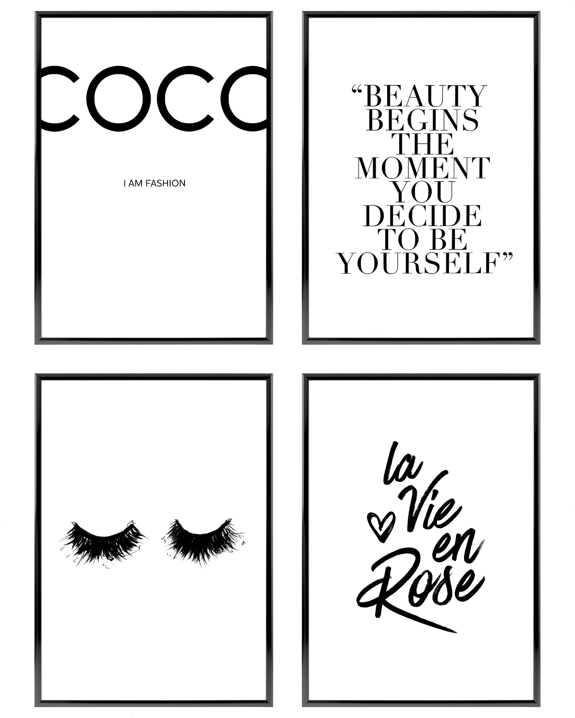 Heimlich - Poster Set - 4 Pieces of A4 / 21x30 cm - Premium Posters - Unframed Prints - Modern Style - Coco