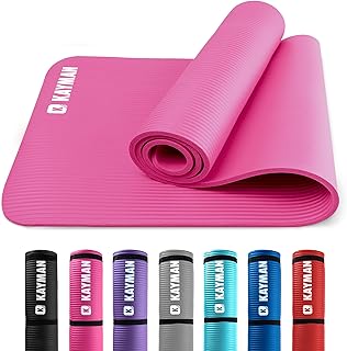 KAYMAN Yoga Mat – Multi-Purpose Extra Thick Foam Exercise Mats – Ideal Floor Mat for Pilates, Stretching, Resistance Workout & Therapy – Home & Gym Equipment Accessory