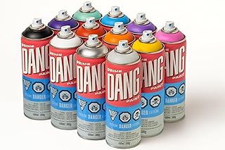 DANG Prime Spray Paint Set of 12 Popular Colors, 400ml Cans, Matte Graff...