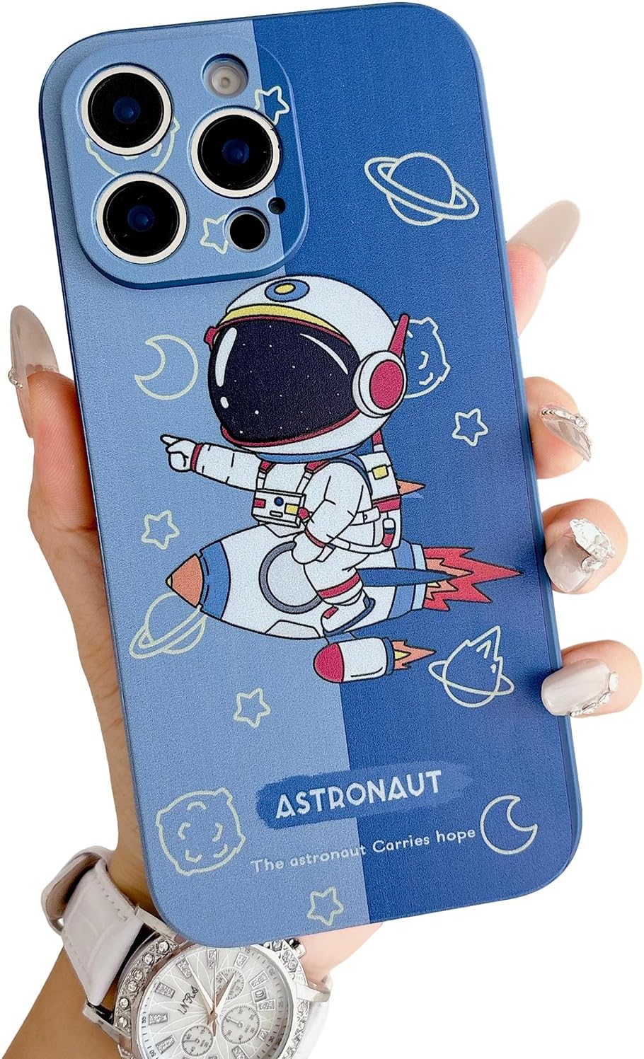 Yonds Queen Compatible with iPhone 17 Cute Case, Cartoon Cool Astronaut ...