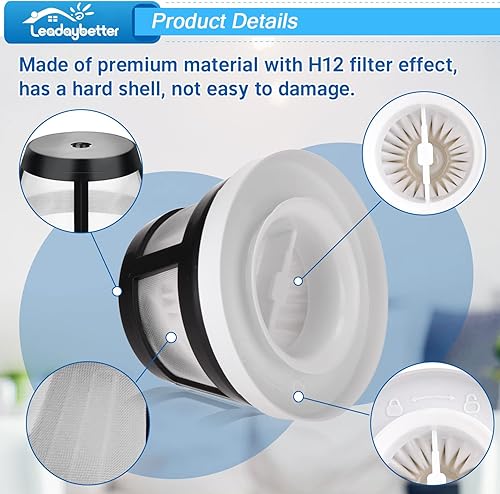 Miniatura 3 de Leadaybetter 29869 Filtros compatibles con Bissell AeroSlim 29869 29861 29867 29868 29866 2986 29864 2986T 29863, paquete de 4 repuestos de filtro
