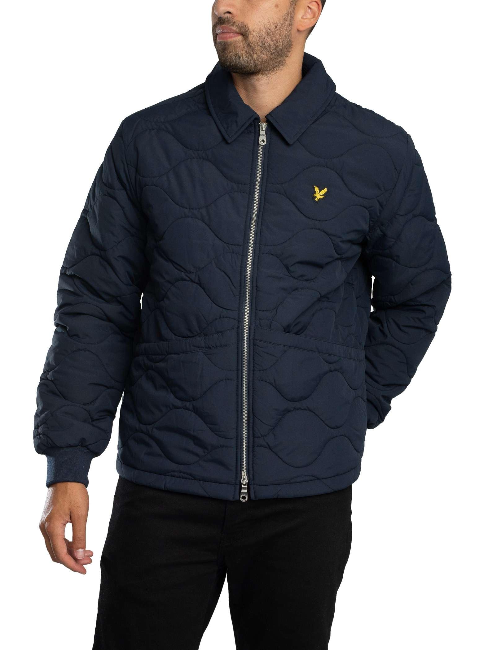 Lyle & Scott Men's Dark Navy Quilted Ripstop Jacket, Xxl