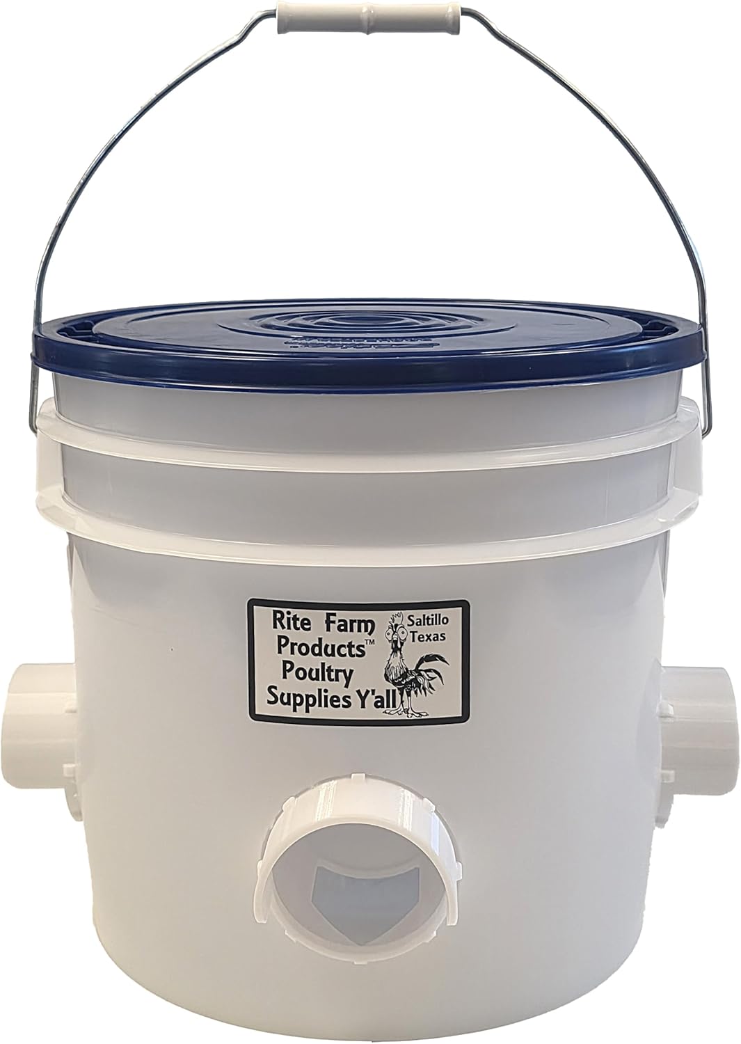 Made in The USA 22 Pound Capacity Automatic Chicken Feeder 4 Port Stations AUTO Fill Poultry