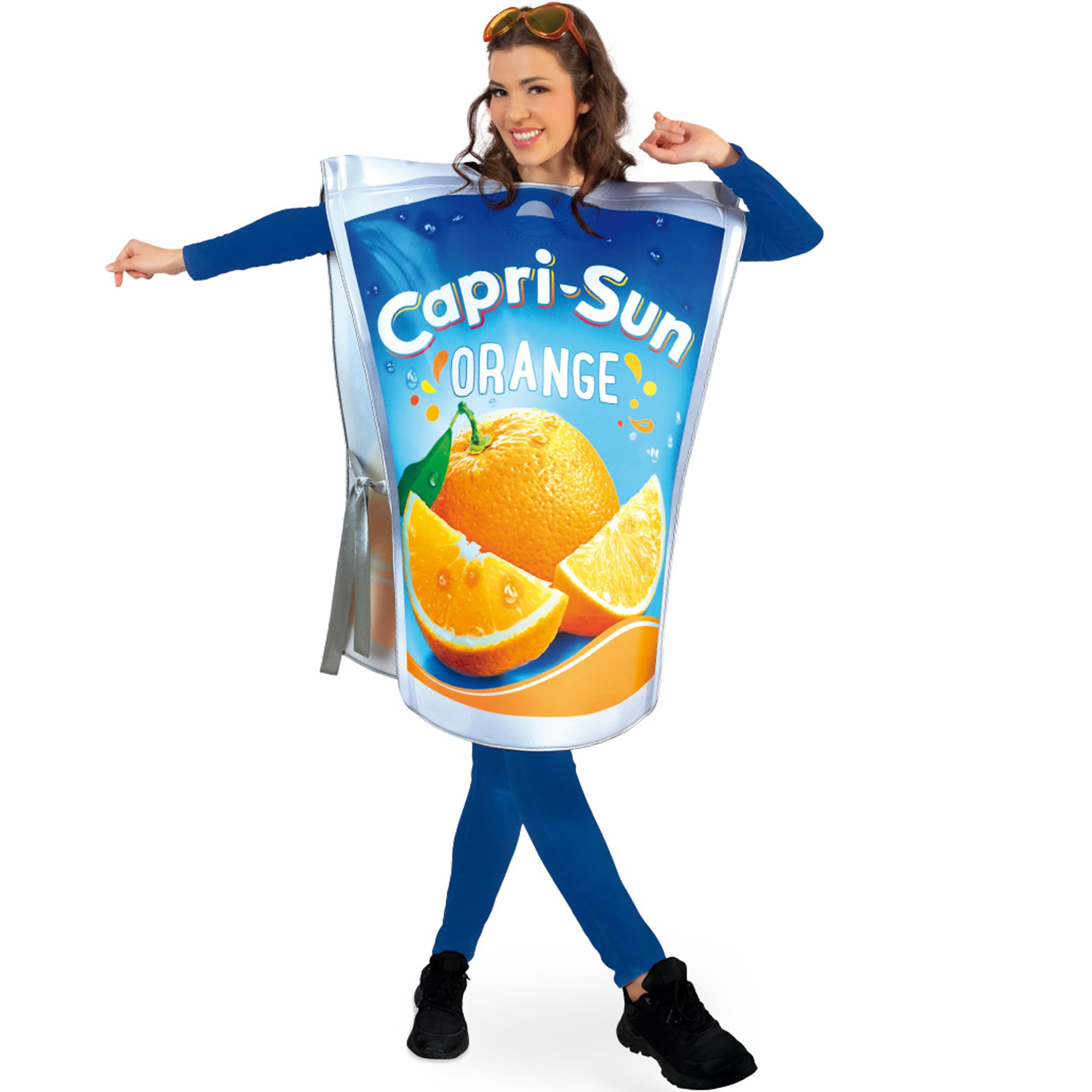 FRIES Capri Sun Costume Drink Capri Sun Orange for Adults Food Costume License for Men and Women