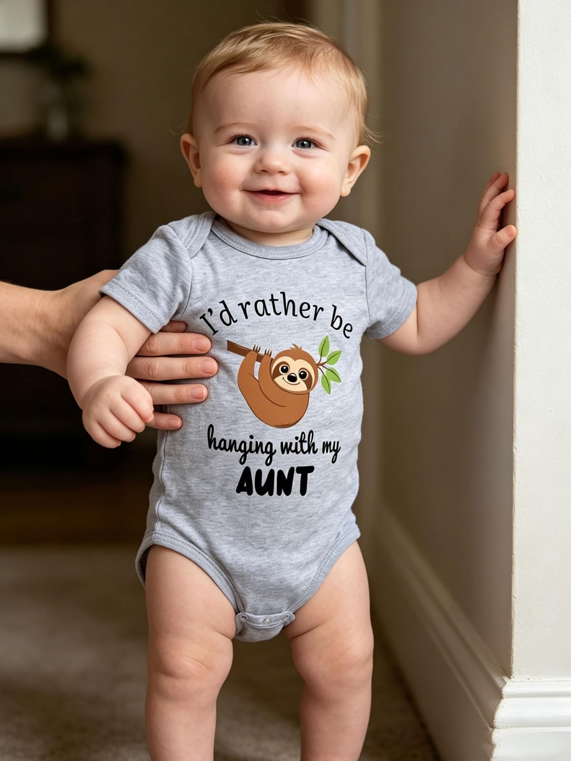 UNICOMIDEA Unisex Baby Letter Print Outfit Snaps Cotton Romper 0-12M | Newborn Boy Girl Bodysuit, Easy Diaper Snaps, Soft Cotton, Baby Birthday Gift