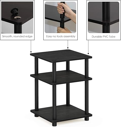 Miniatura 5 de Furinno 11058EXBK Turn-S-Tube - Amplio centro de entretenimiento de TV