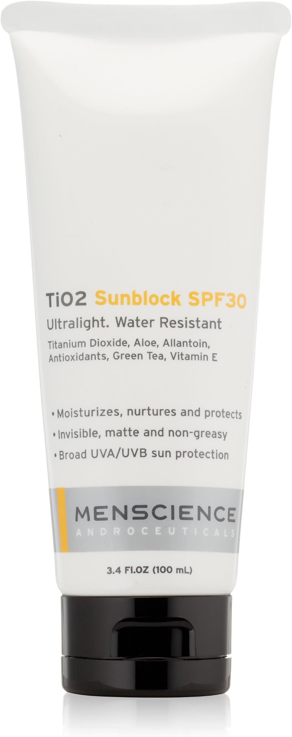 MenScience Androceuticals TiO2 Sunblock SPF 30 , 3.4 fl. oz.