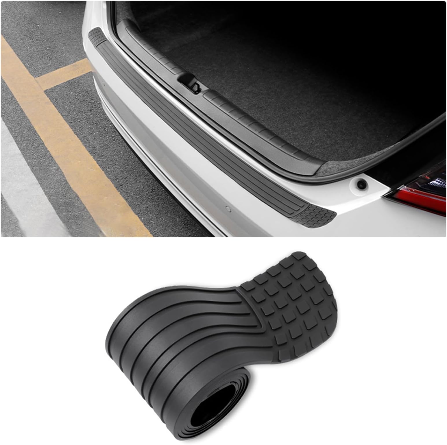 Car Rear Bumper Protector for Rolls Royce Wraith 2013-2016 2017 2018 2019 2020, Anti-Scratch Auto Trunk Door Entry Protection Strip, Bumper Protection Strip for Most Cars, SUVs,B 104cm×9cm