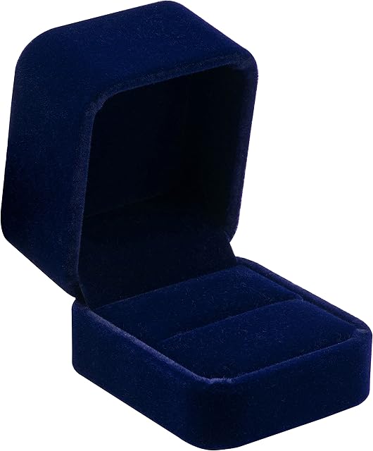 POKOFO Classic Velvet Engagement Ring Box Earring Jewelry Case Gift Box