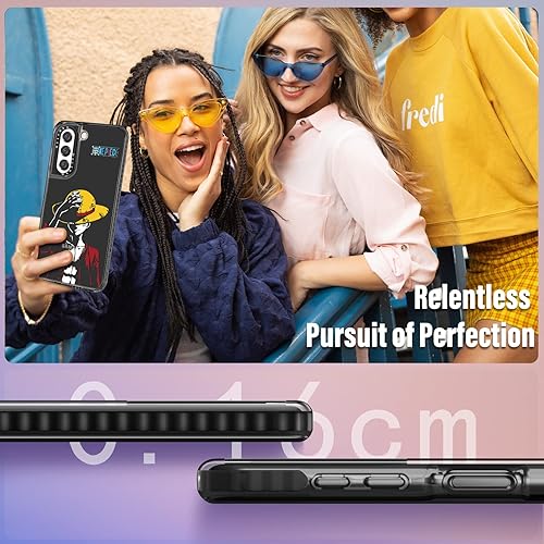 Miniatura 6 de Ulirath Funda para Samsung Galaxy S22 5G de 6.1 pulgadas, diseño de personaje de sombrero de paja de dibujos animados, diseño de moda divertida para