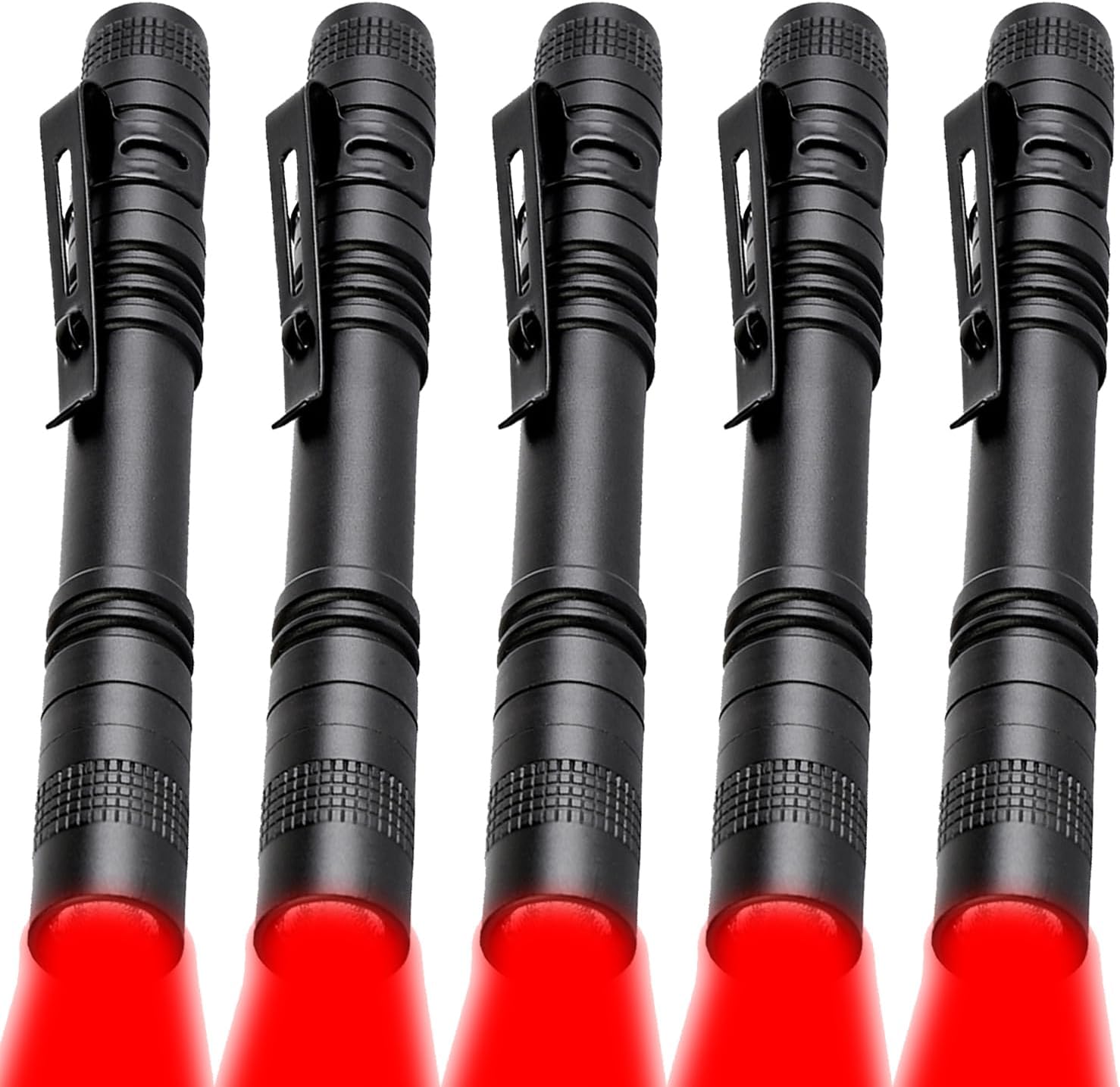 POCKETMAN Red LED Flashlight 13cm Compact Flashlight with Pen Clip Waterproof for Stargazing, Night Vision, Fishing, Exploration (5)