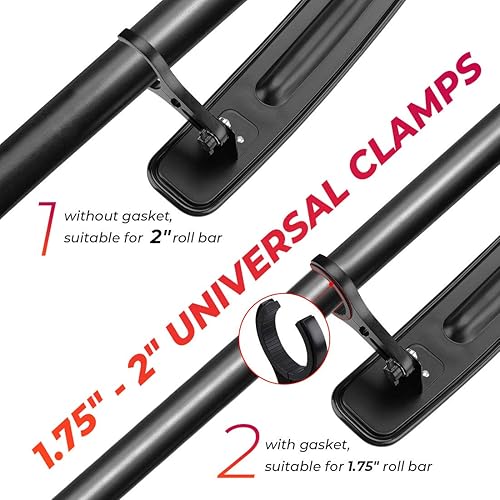 Miniatura 10 de KEMIMOTO Espejo retrovisor UTV, 15 pulgadas UTV Race Convexo Center Mirror con abrazaderas de 34 de 1.75 o 2 pulgadas compatible con Polaris RZR PRO