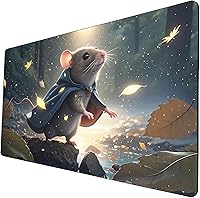 Vista 32 de Fantasy AI TCG - Tapete de juego de 24 x 14 pulgadas para MTG DTCG CCG RPG, tarjeta de intercambio entintada, alfombrillas de juego de superficie
