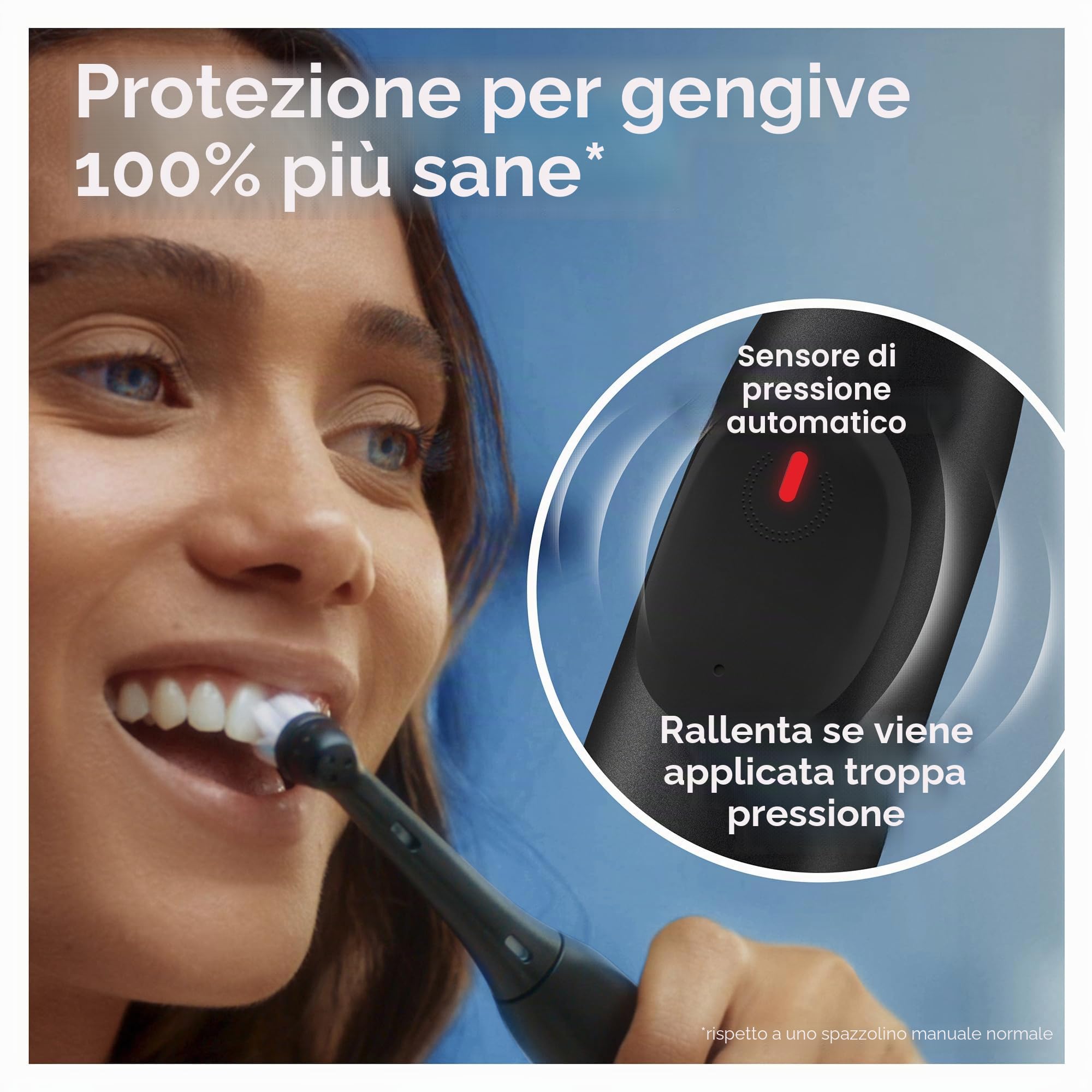 Oral-B iO Series 2 Spazzolino elettrico Duo, con 2 maniglie, 3 testine di ricambio, custodia da viaggio, 3 modalità di pulizia per la cura dei denti, spazzolino elettrico, progettato da marrone, nero