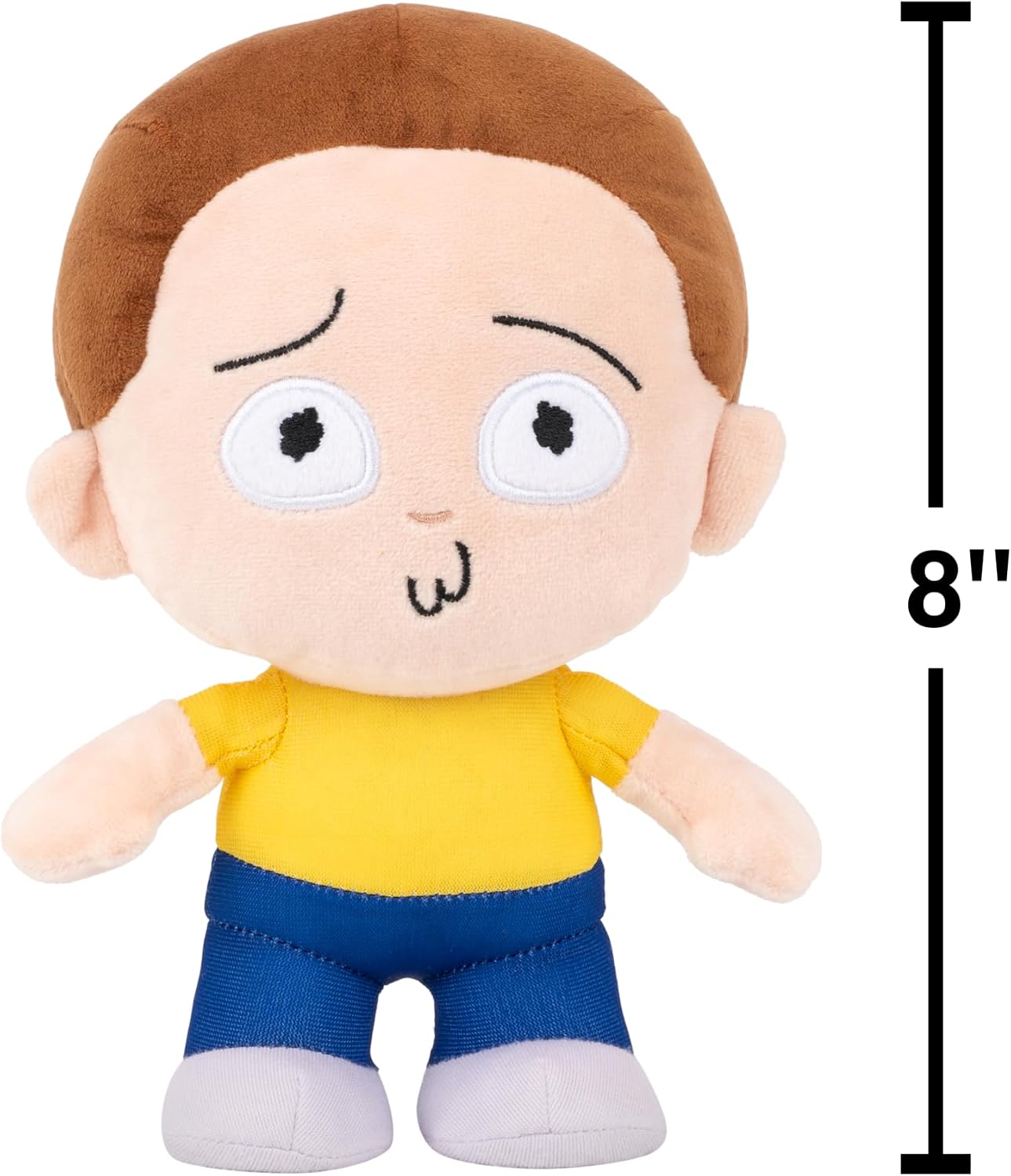 Jazwares Warner Bros. Discovery 8-Inch Morty Plush from Rick and Morty - Super-Soft and Huggable Plush Toy - Official Licensed - for All Ages