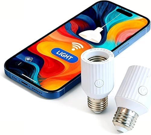 Miniatura 1 de LoraTap Adaptador de enchufe de bombilla inteligente Wi-Fi, voz para AlexaGoogle, grupo de aplicaciones Smart Life y temporizador, 60 W máximo,