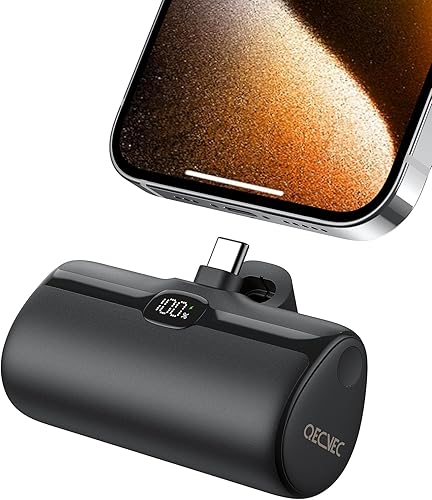 Cargador portátil pequeño, mini banco de energía de 5000 mAh, 20 W PD bidireccional de carga rápida, compacto, esenciales de viaje compatible con