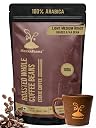 MokkaFarms Roasted Whole Coffee Beans 100g | 100% Arabica | Light-Medium Roast, Sundried/Cherry, A/AA Grade | Freshly Roast Estate Coffee | Strong Flavor & Aroma | Farm to Fork Quality | Zip Lock Bag gallery image