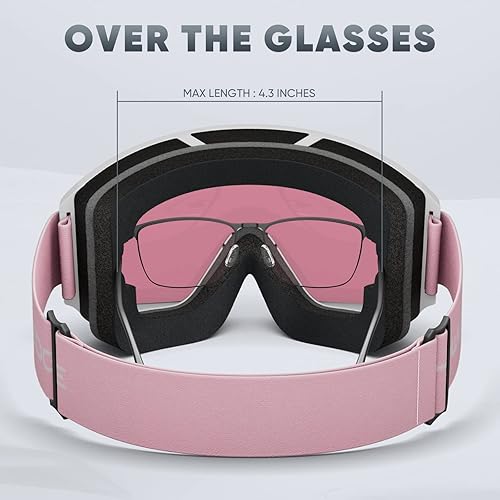 Miniatura 4 de Gafas de esquí y snowboard para hombres, mujeres y jóvenes, OTG 100% protección UV