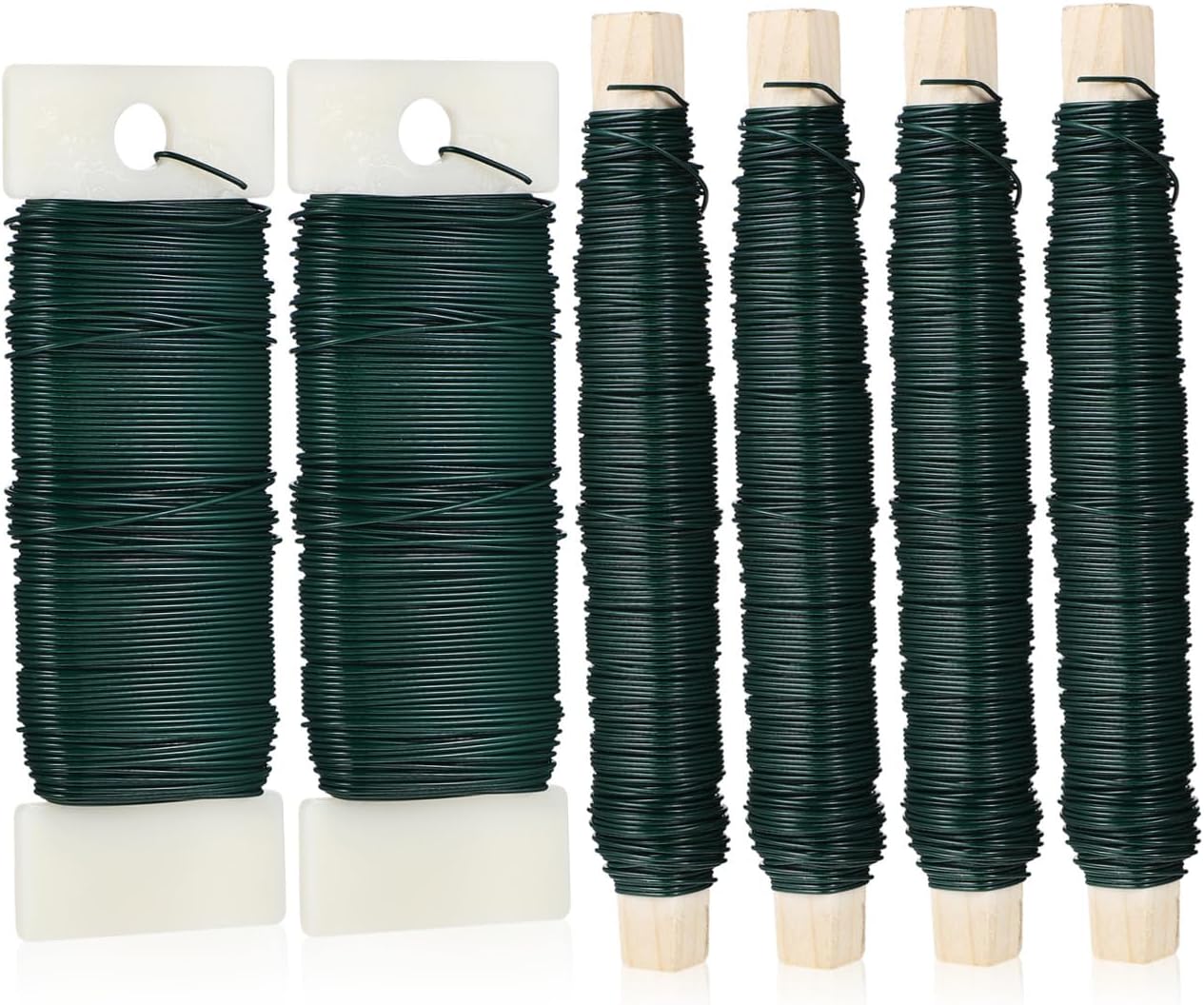 DOITOOL 6pcs Flower Binding Wires Thin Strings for Floral Arranging Garden Support and Crafts Wire Boards for Plant Growth and Decoration