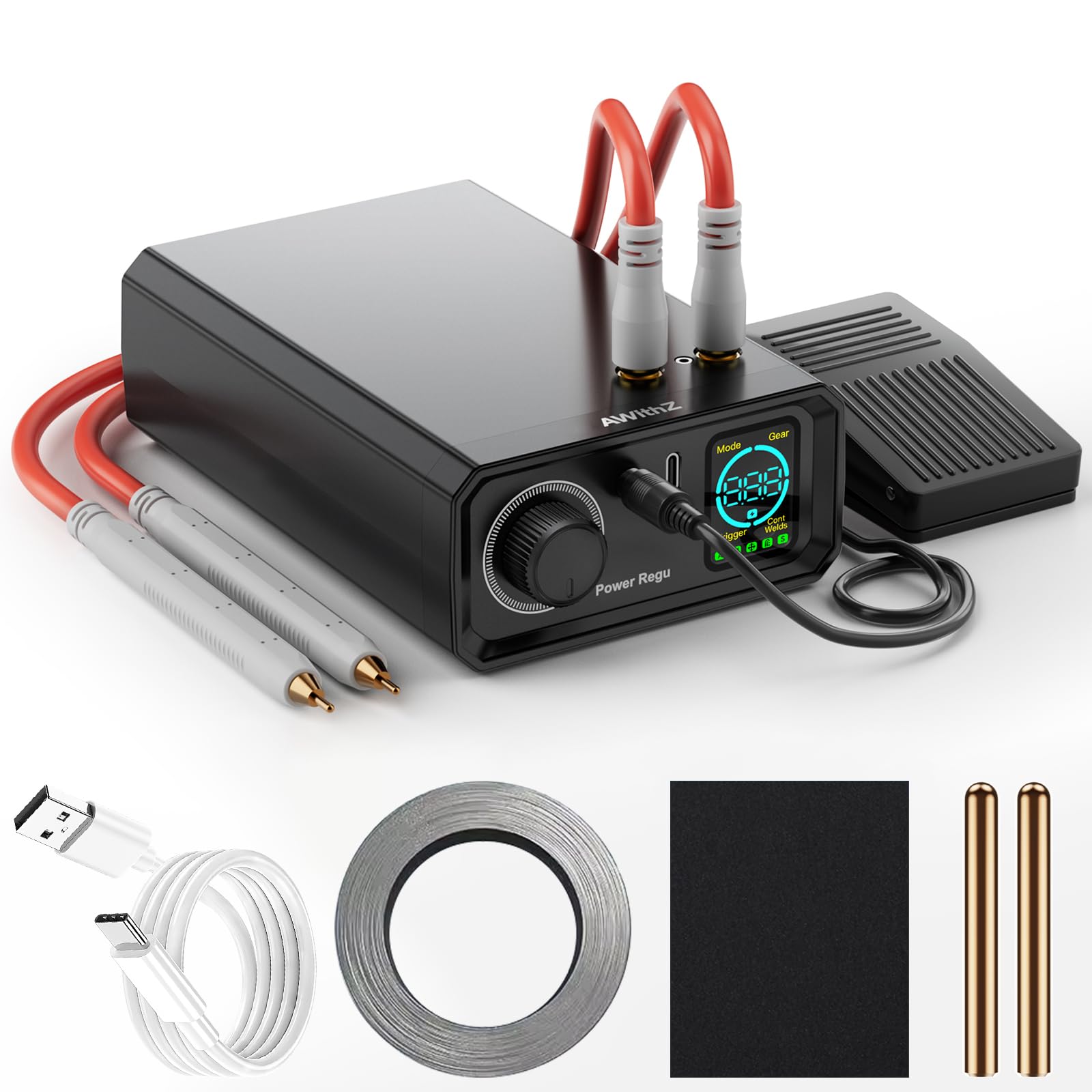 AWithZ 11500W Battery Spot Welder, Rotary Knob Operation 100 Gears