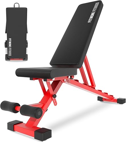 Banco de pesas plegable ajustable para gimnasio en casa, capacidad de 660 libras, banco de entrenamiento multifuncional, resistente y duradero para