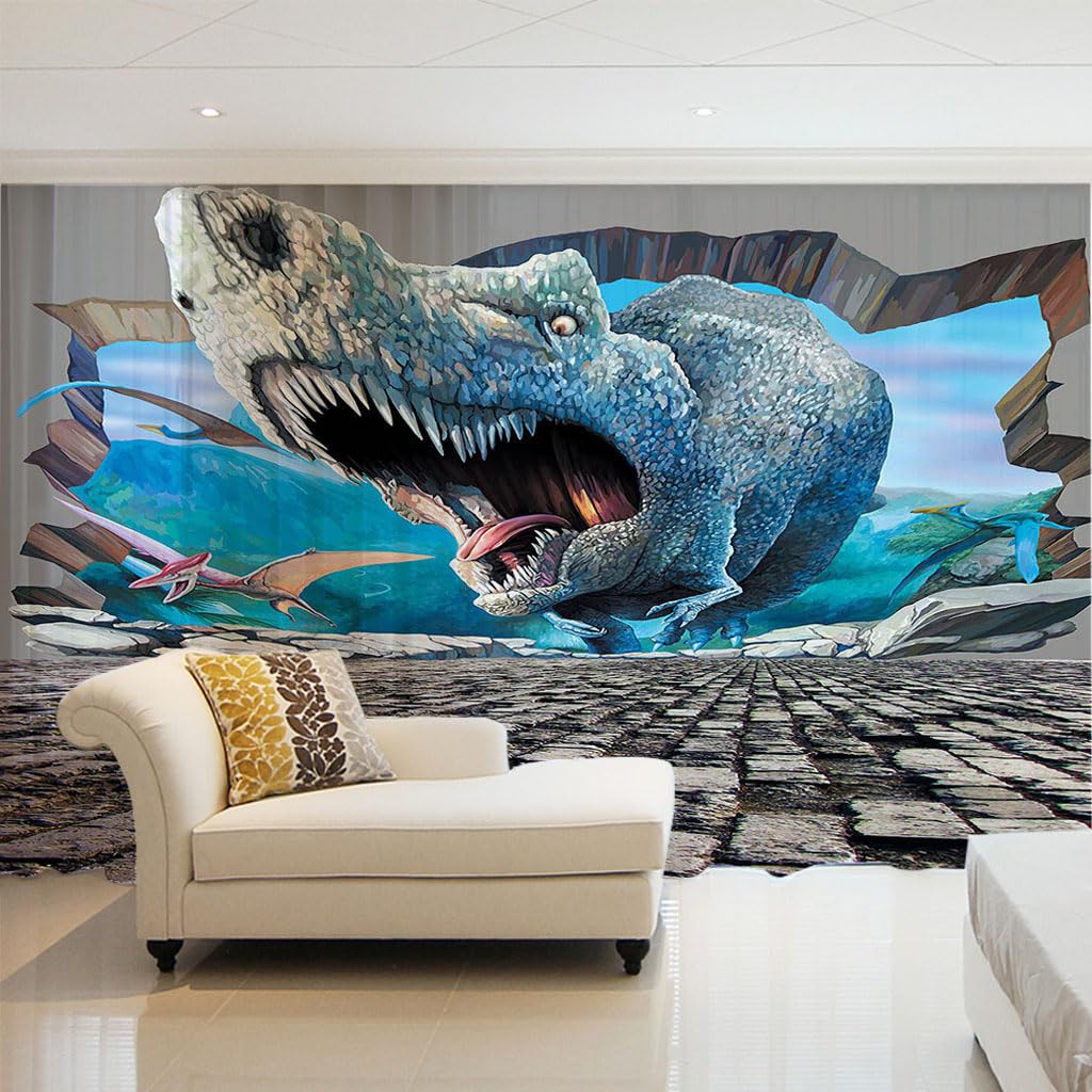 Rideau chambre à coucher dinosaures pour une lumière douce