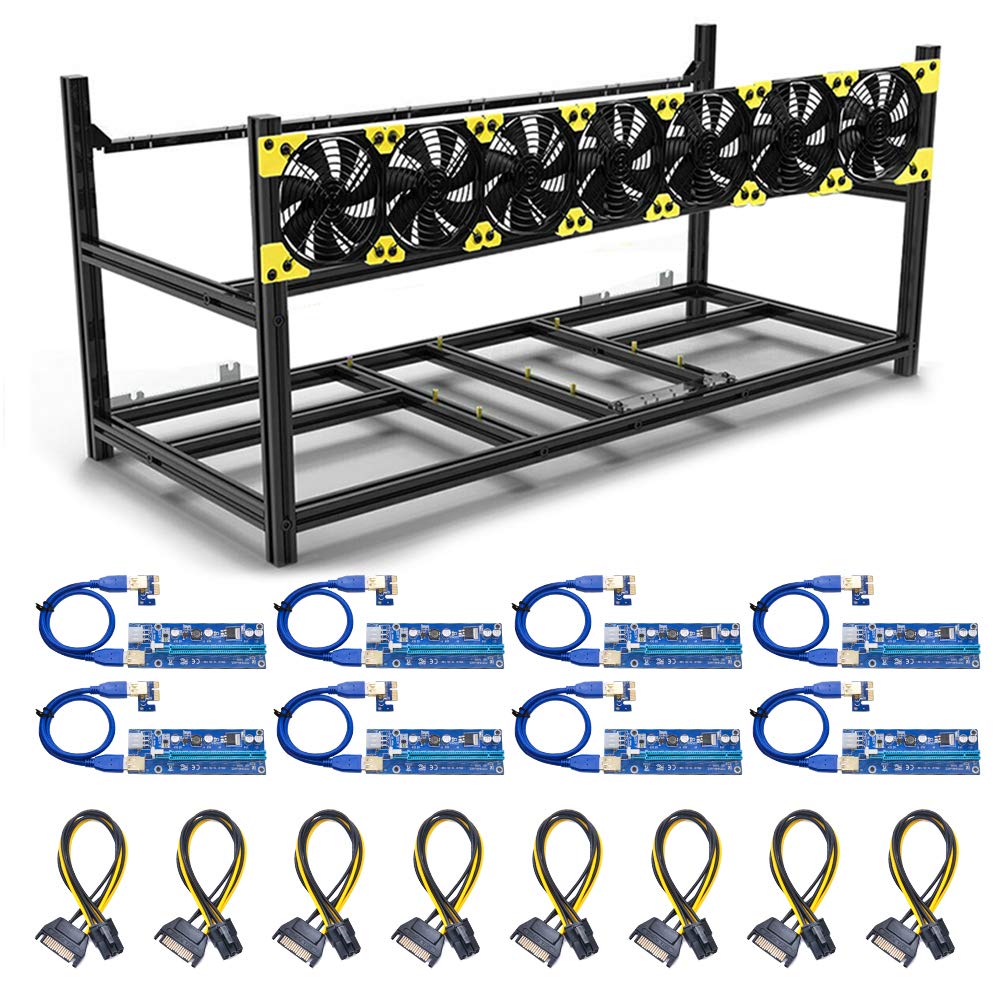 Cryptocurrency Mining Case Veddha 6 GPU Open Air Mining Frame – Stackable  Aluminum Case For Crypto Rig – USA Seller Bitcoin Mining Pc