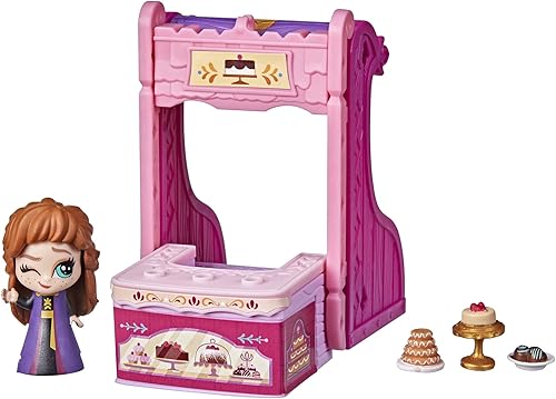 Disney Frozen Juego de 2 Twirlabouts Series 1 Anna Sled to Shop, incluye muñeca Anna y accesorios, juguete para niños de 3 años en adelante