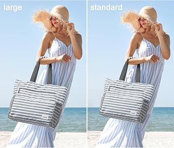 G4Free Beach Bag, Waterproof Sandproof Beach Tote Bag, Large Capacity Foldable for Women