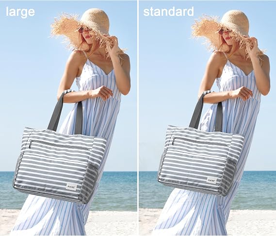 G4Free Beach Bag, Waterproof Sandproof Beach Tote Bag, Large Capacity Foldable for Women