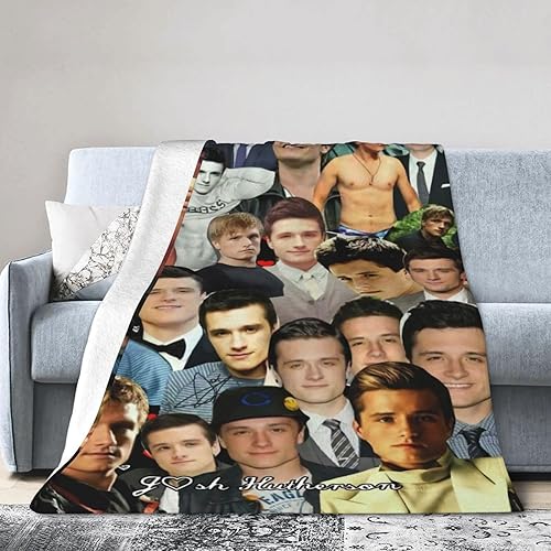Miniatura 8 de Manta Josh Hutcherson suave y cómoda de lana para sofá, oficina, coche, camping, yoga, viajes, decoración del hogar, acogedora manta de playa de