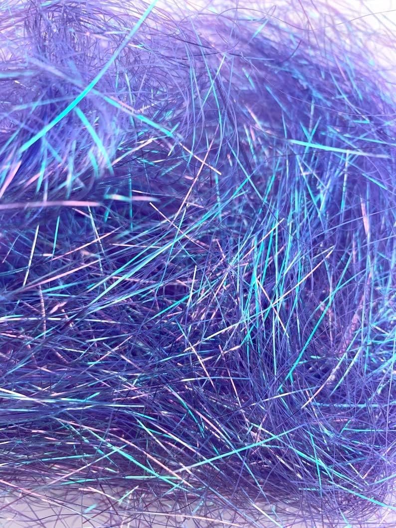 Iridescent 100G 30G Purple Shred Tinsel Angelina Fiber White Shedded Packaging Filling Gift Box Birthday Fibre Non Heat Bondable Pack (30G Pack Bag)