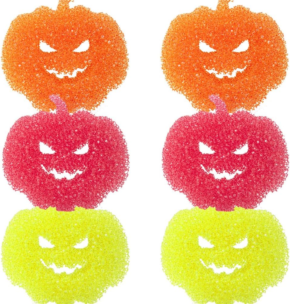6 Pcs Scrubber Color Sponges Non-Scratch Cleaning Sponges Kitchen