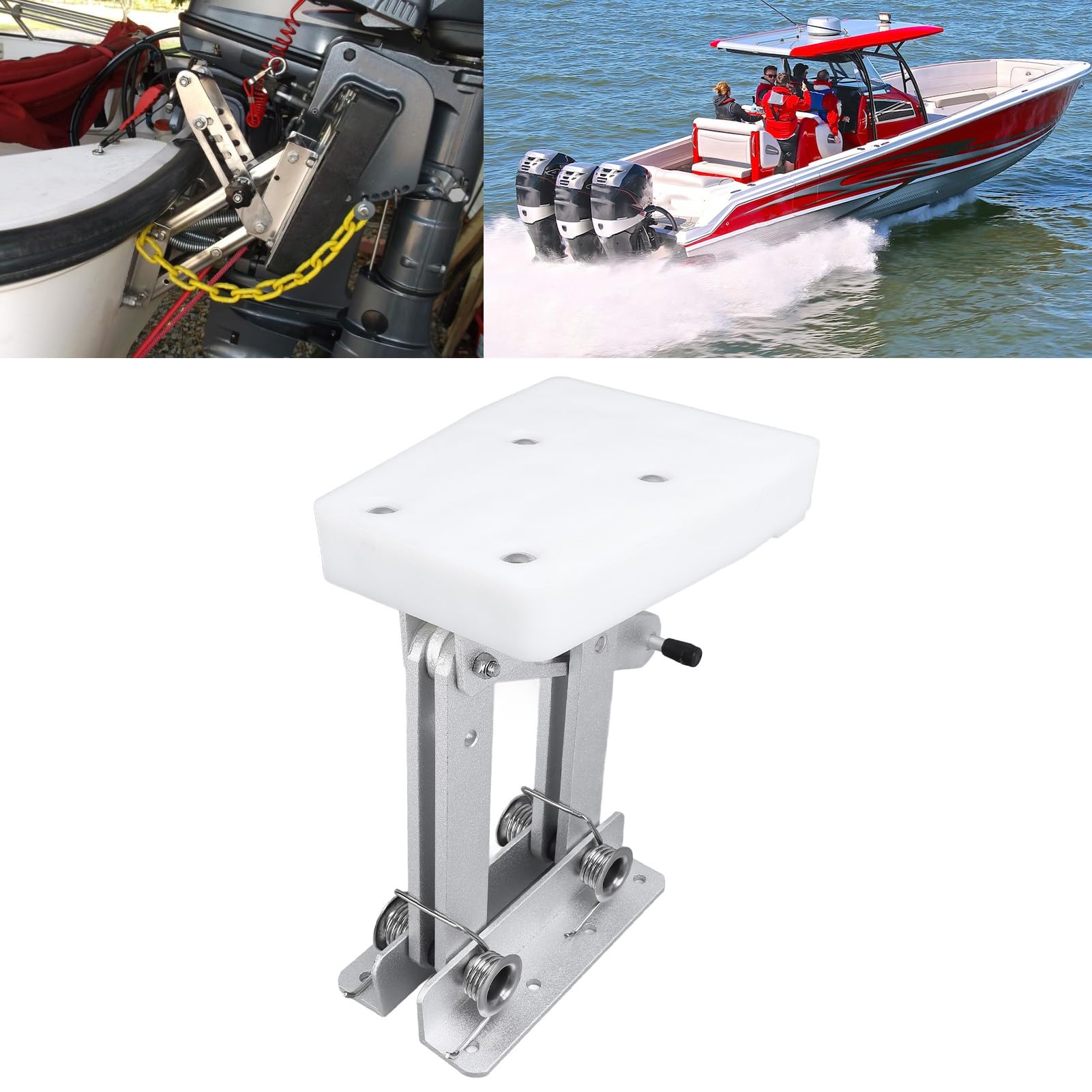 Generic Soporte de Motor de Barco Soporte de Motor de Aleación de Aluminio Ajustable para Motores de 2 Tiempos 7 en Yates Pequeños a Medianos