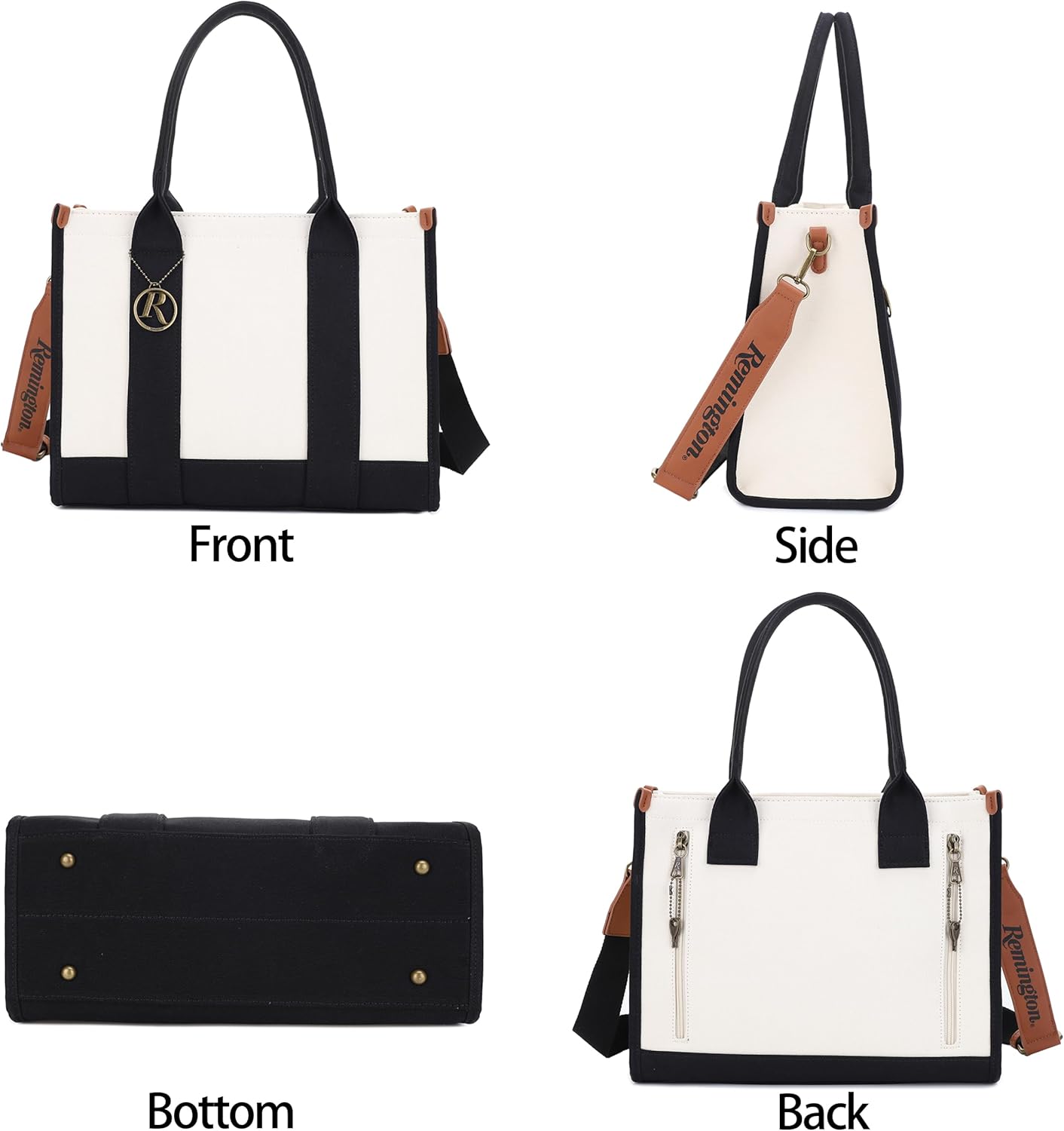 JESSIE&JAMES/Remington Huntsville Canvas Tote Bag with Lockable Compartment - Image 3